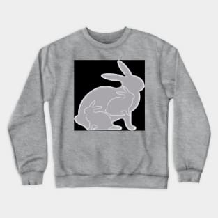 Black and White Rabbit Triads Crewneck Sweatshirt